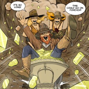 Comic cover of Dynamite Dick wielding a hammer with a glowing shaft.