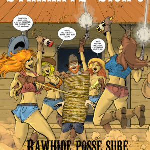 Comic cover showing dynamic cowgirls in action with guns blazing.
