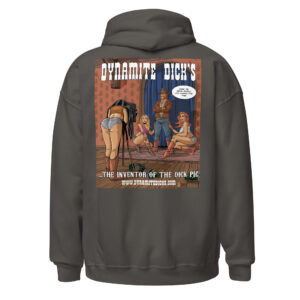Dark hoodie featuring a vintage-style illustration of three Native American chiefs.